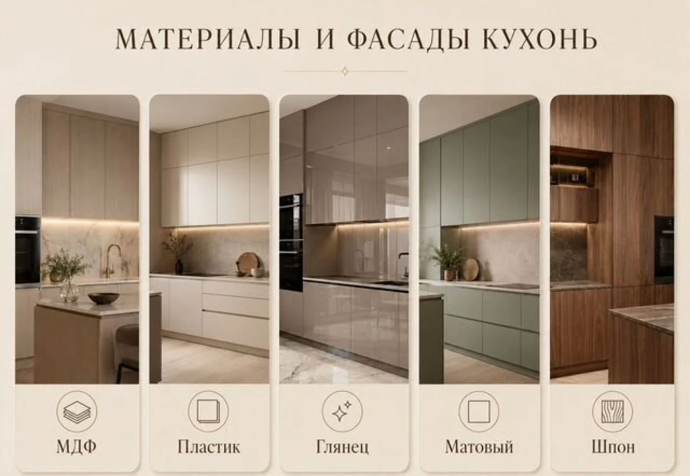 Кухня на заказ П-образная 3800х2100 МДФ эмаль