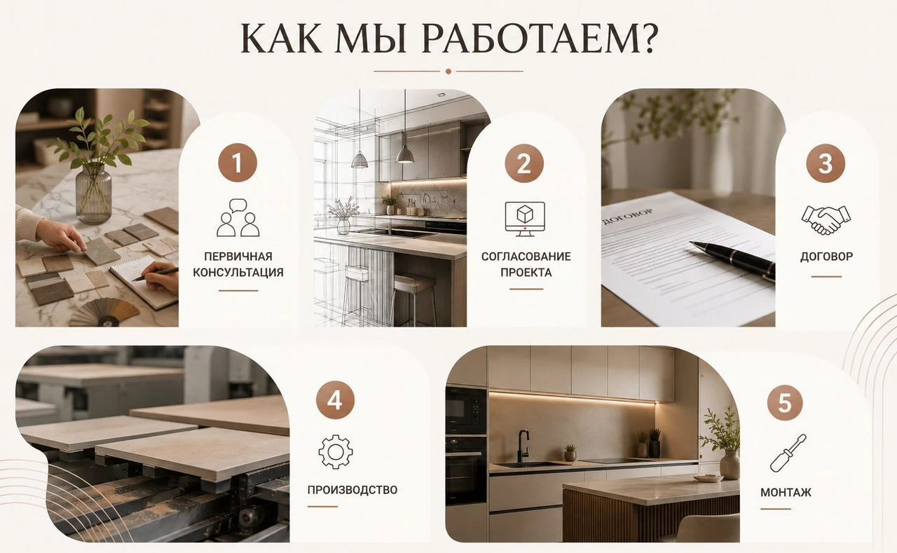 Кухни на заказ / Кухни до потолка