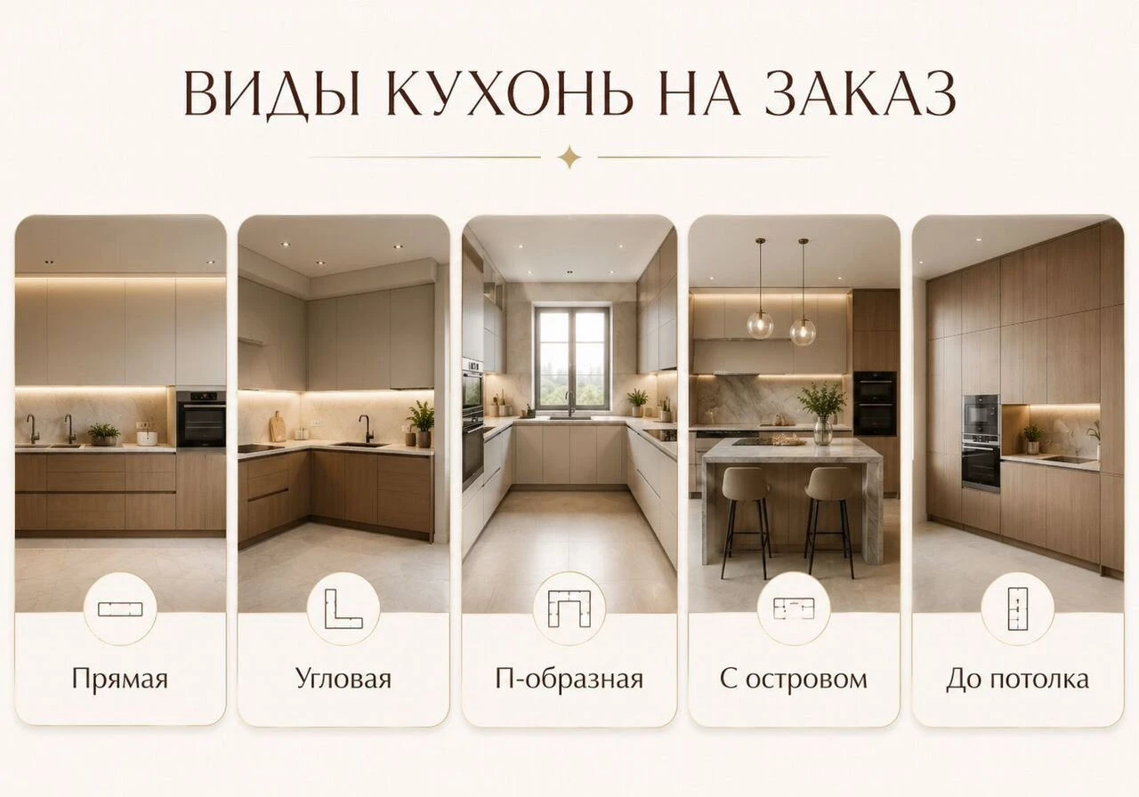 Кухни на заказ / Кухни до потолка