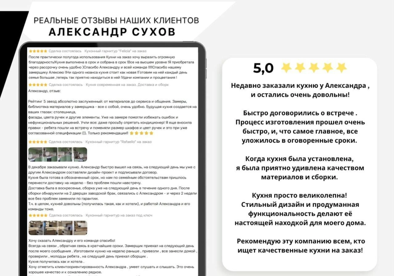 Кухни на заказ от производителя гарантия 3 года
